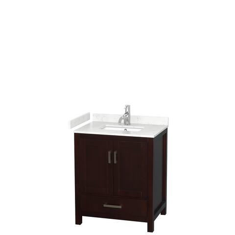 Sheffield Single Bathroom Vanity Set, Cultured Top, No Mirror