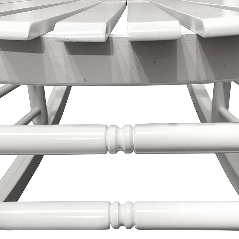 Balcony Porch Adult Rocking Chair with Wide Seat and Armrest