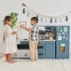 preview thumbnail 1 of 18, Teamson Kids Little Chef Atlanta Modular Play Kitchen with Accessories - 60.75" L x 12.99" W x 34.37" H Blue