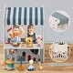 preview thumbnail 3 of 5, Blue Kids Playhouse with Cute Kids Pretend Play Kitchen Toys Set, Outdoor Playhouse for Toddlers Aged 1-3