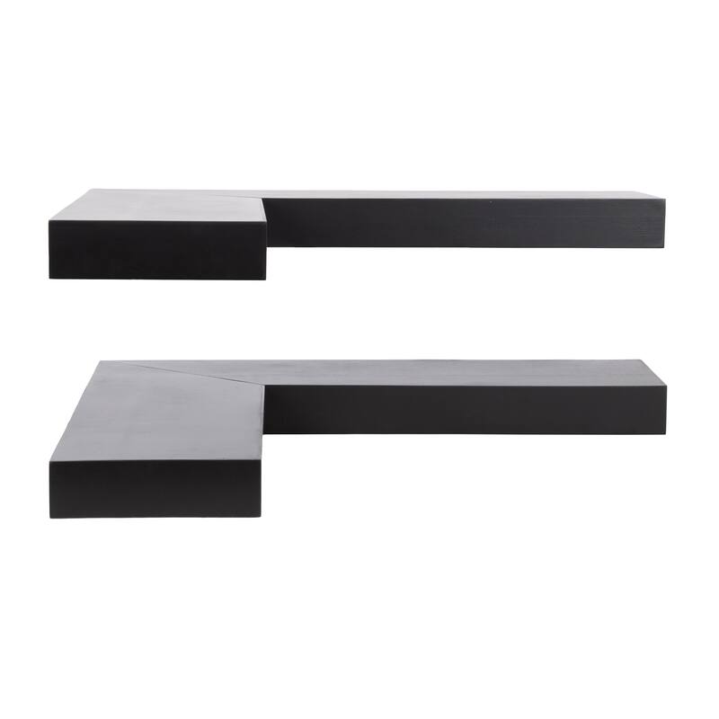 Kate and Laurel Havlock Wood Shelf Set