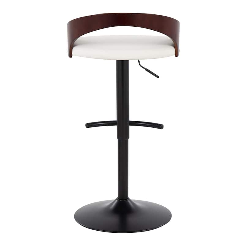 Grotto Adjustable Barstool with Black Base - N/A