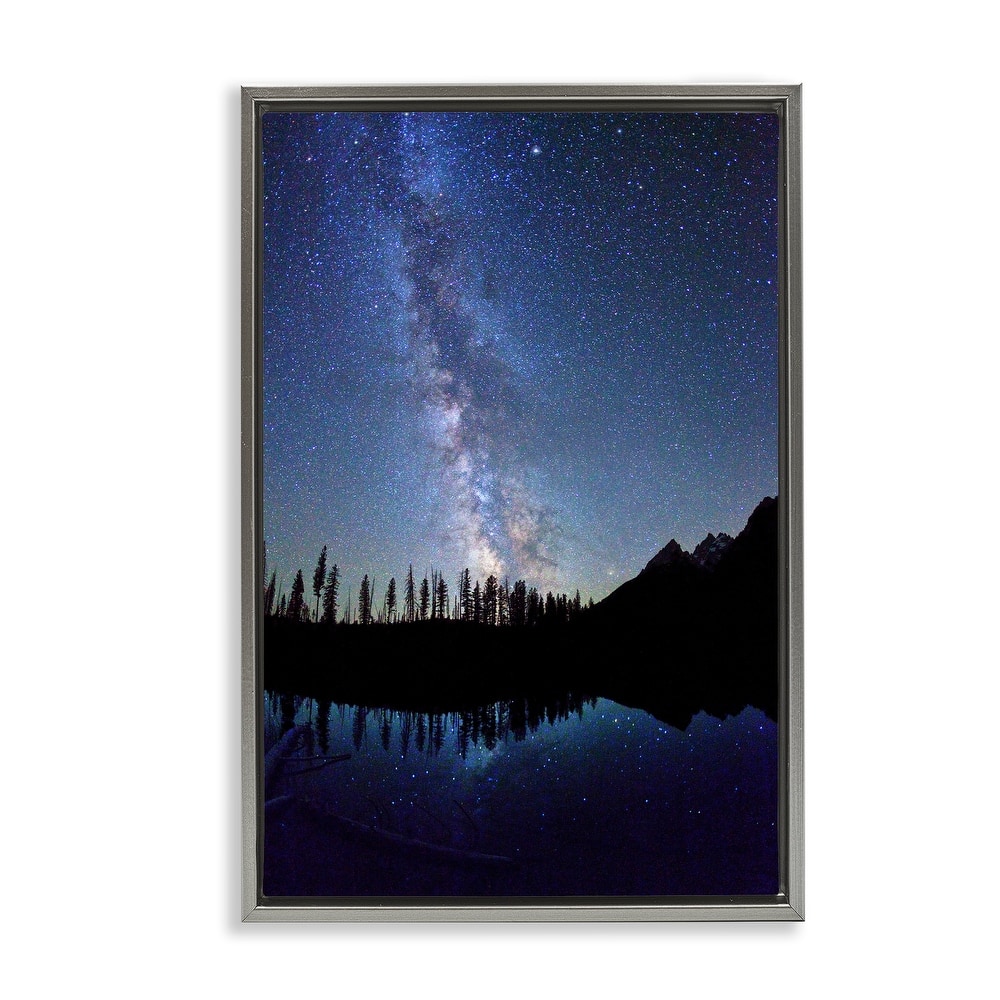 Stupell Nebula Reflection in Lake Framed Floater Canvas Wall Art Design By Royce Bair