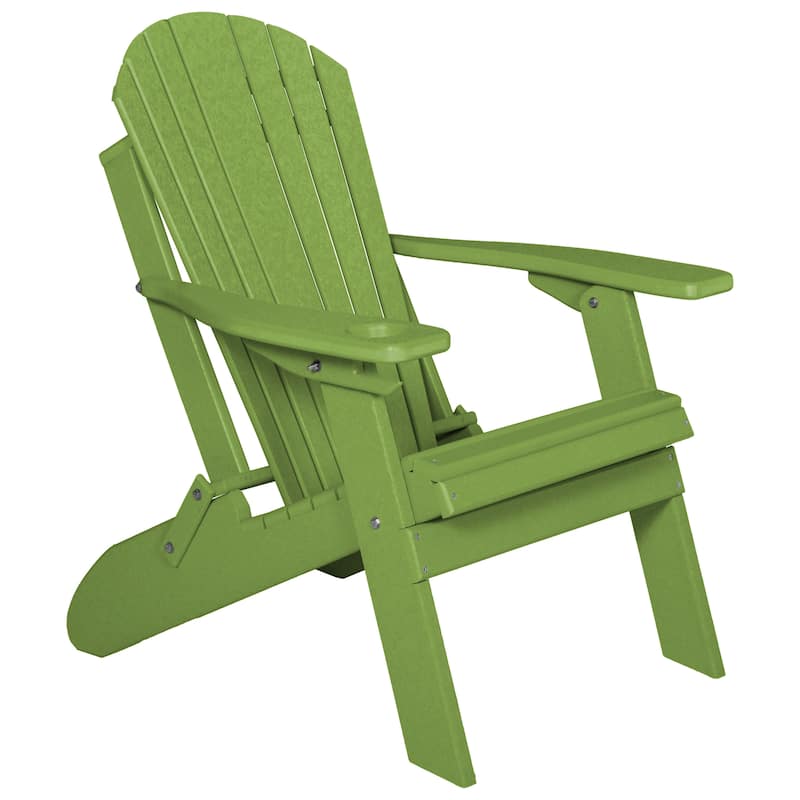 Eagle Collection Folding Adirondack Chair with Smart Phone Holder - Tropical Lime Green