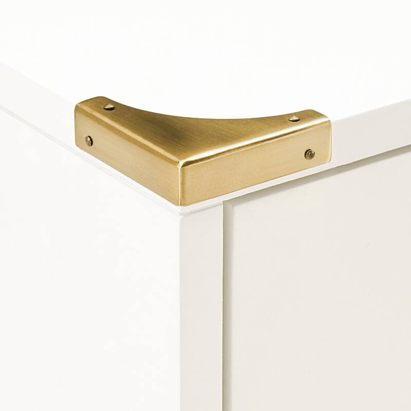 Kedric 1-Drawer Gold Accent Nightstand by iNSPIRE Q Junior