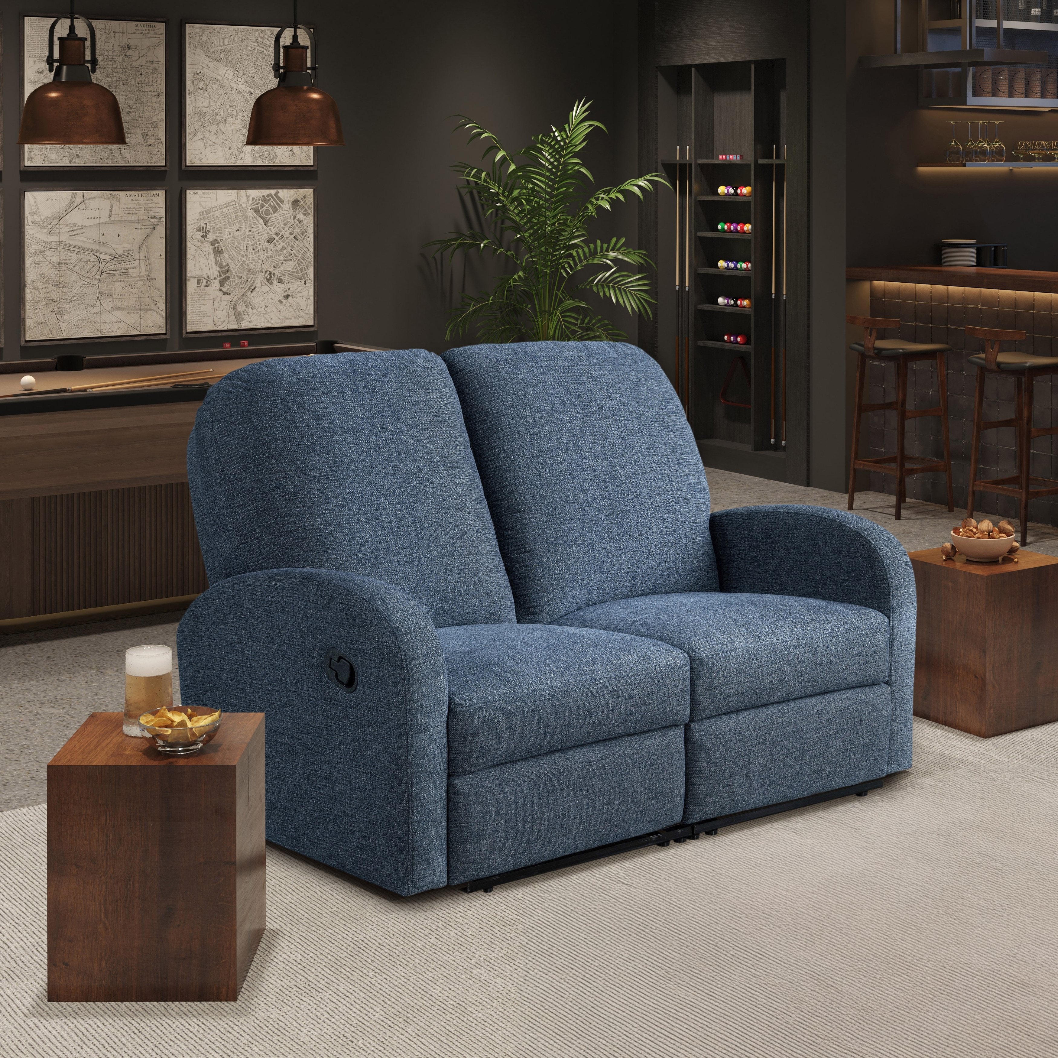 Relax-A-Lounger Parker Reclining Loveseat in Woven Fabric