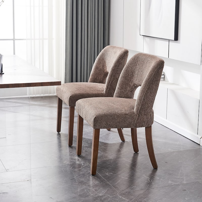 Dining Chairs Set of 2/4/6,Fabric Upholstered Kitchen Chairs with Wood Legs