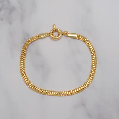 Victoria Townsend Yellow Gold Plated Wheat Chain Bracelet