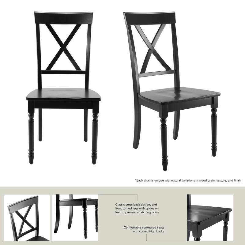 Bush Furniture Sterling Cross Back Dining Chairs - Set of 2