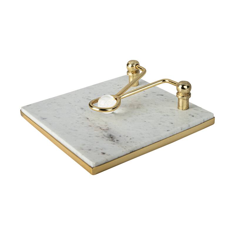 Square Napkin Holder with Clear Ball - 7.5"