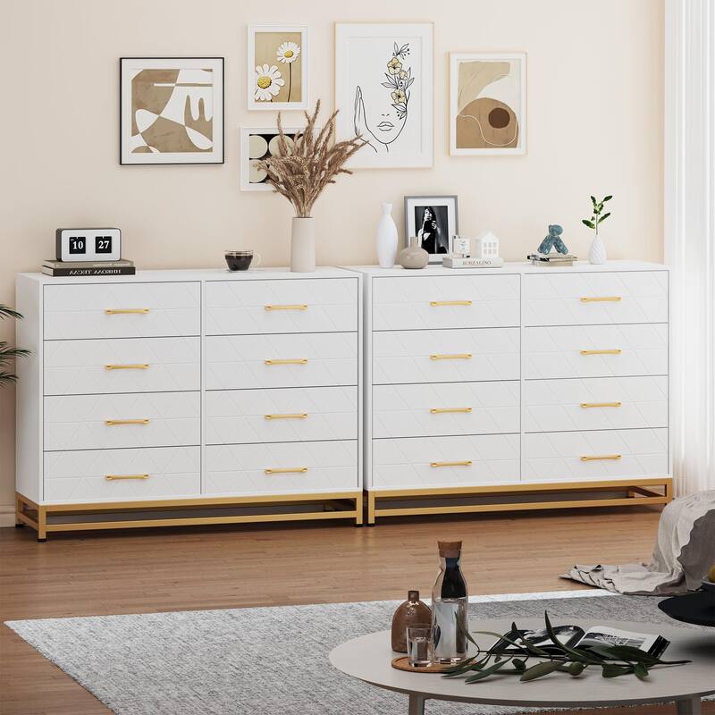 6/8 Drawer Dresser for Bedroom, Large Modern Storage Chest for Closet