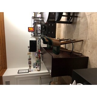 Corvus Metz Mid-century Bonded Leather Swivel Bar Stool (Set of 2)