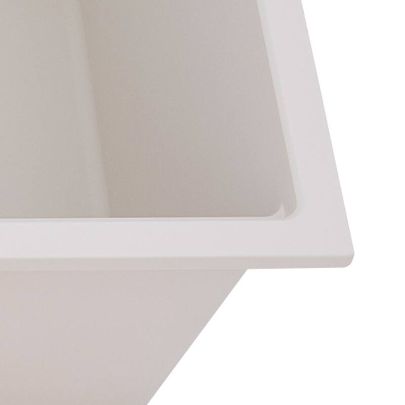 Ruvati 33-inch epiRock Workstation Warm White Double Bowl Topmount Kitchen Sink - RVG1327WB