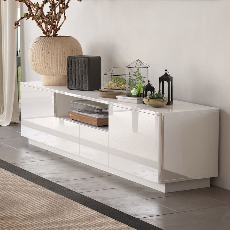 HighGloss LED TV Stand TV Entertainment Center TV Console Media Gaming