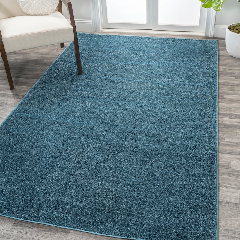 JONATHAN Y Tumbling Solid Low-Pile Area Rug - 6 X 9 - Turquoise