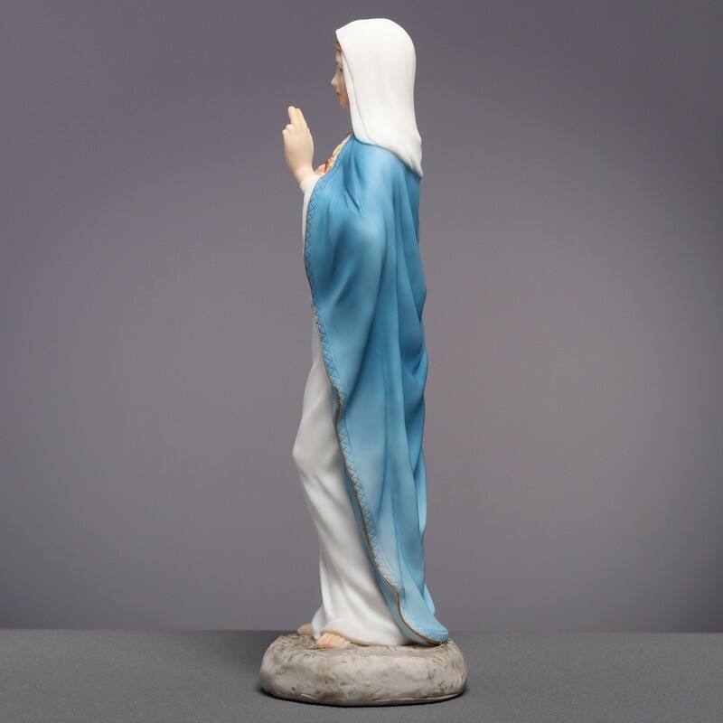 6.1 inches Height Polyresin The Immaculate Heart of Mary Multicolor Finish Figurine
