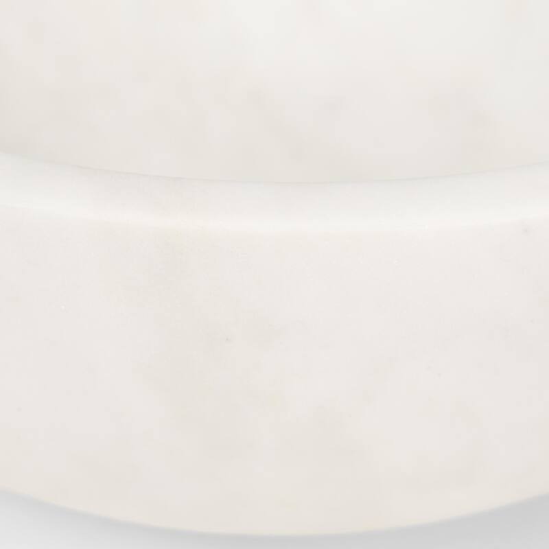Katora Premium White Marble Bowl - 9.5L x 9.5W x 4.0H