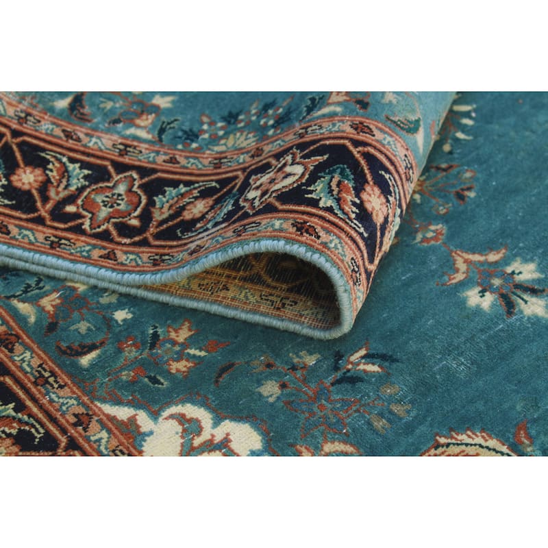 Distressed Basira Blue-Grey/Navy Runner - 2'6" x 10'0"