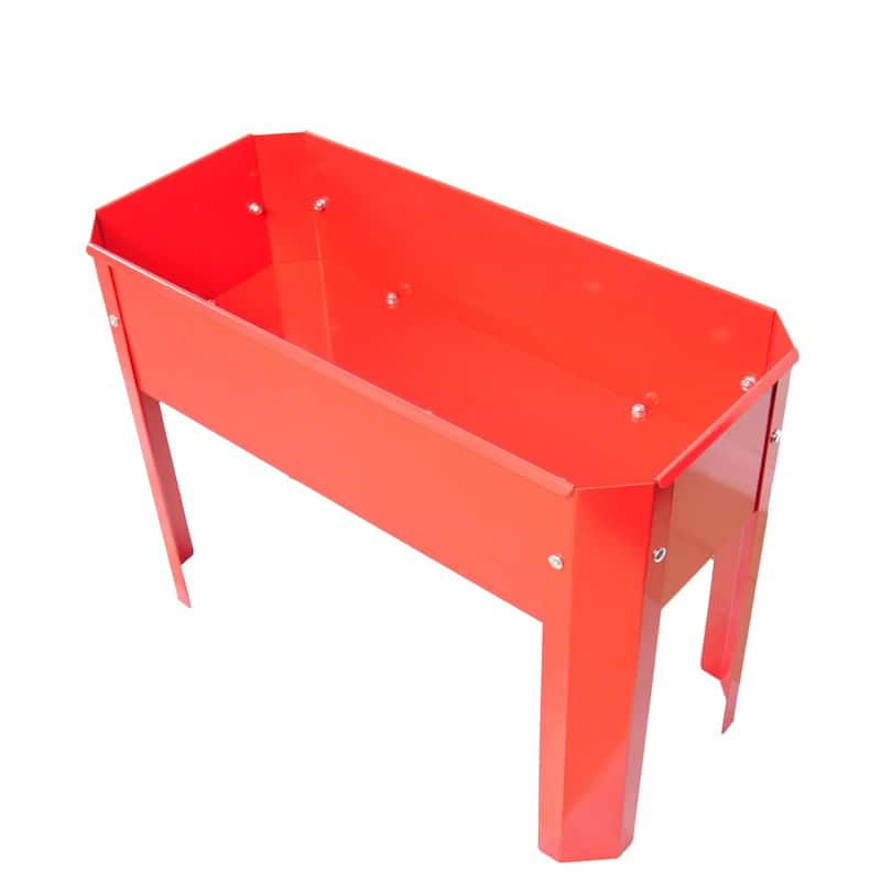 Steel Elevated Garden Bed Metal Elevated Outdoor Flowerpot Box (2-Pack)