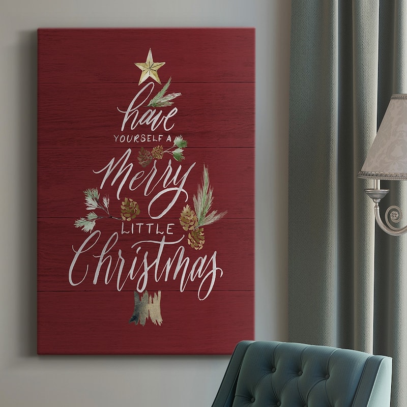 Merry Little Christmas Premium Gallery Wrapped Canvas - Ready to Hang