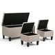 preview thumbnail 46 of 66, WYNDENHALL Lancaster 44 inch Wide Contemporary Rectangle Storage Ottoman