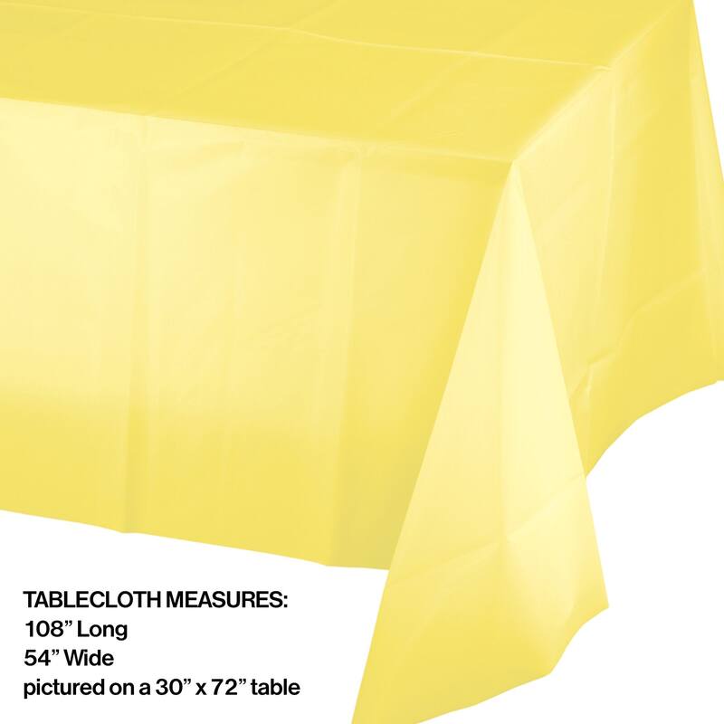 Disposable Party Table Covers - 108" - Mimosa Yellow - Club Pack of 12