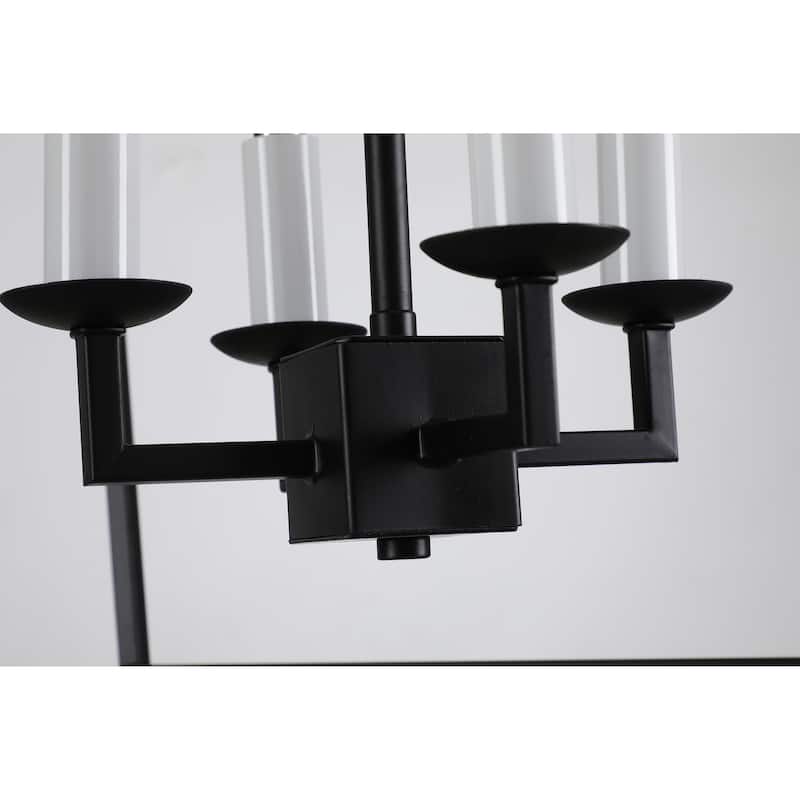 H25 X W17 Gold or Black Cage Large Lantern Iron Art Design Candle-Style Chandelier Pendant, Ceiling Light Fixture