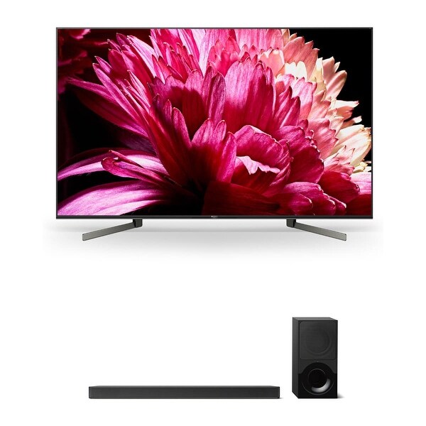 Sony XBR55X950G 55" BRAVIA 4K Ultra HD HDR Smart TV and HT-X9000F 2.1-Channel Dolby Atmos Sound Bar with Subwoofer - Black