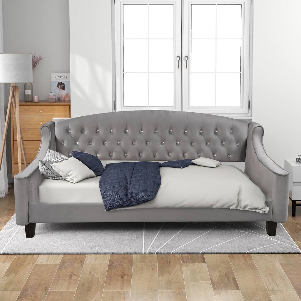 Modern Luxury Tufted Button Daybed,Twin