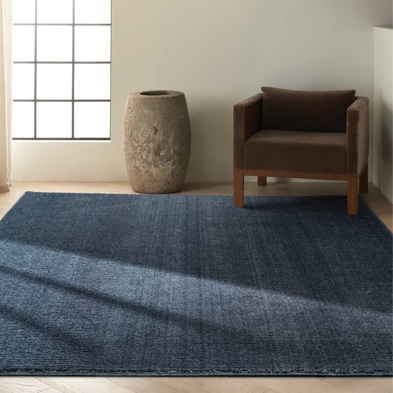 Calvin Klein Ridge Modern High Low Ribbed Area Rug