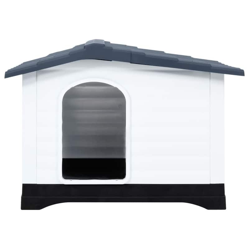 vidaXL Dog House Garden Dog Kennel Small Pet Cage Puppy Shelter Polypropylene - 35.6" x 26.8" x 26"