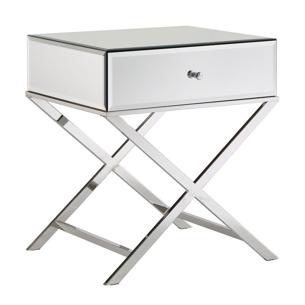 Camille X Base Mirrored Accent Campaign Table by iNSPIRE Q Bold