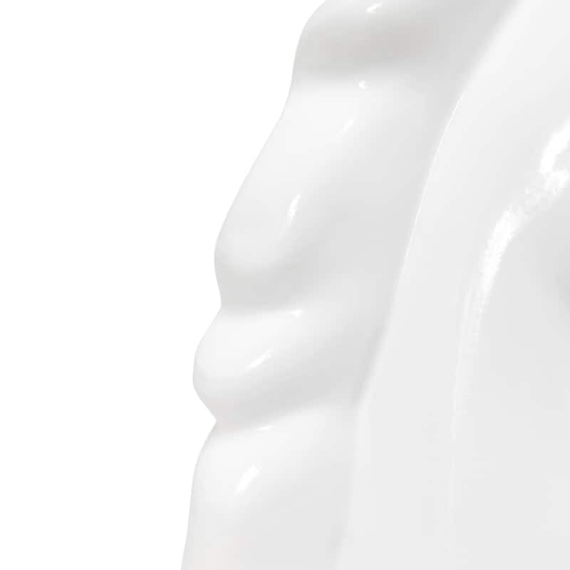 16 in. White and Rainbow Finish Unicorn Base Table Lamp with White Shade, Childern's Bedroom Lamp