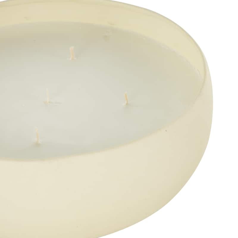 Metal Scented Textured 63oz 5 Wick Decorative Candle with White Wax - Beige, Black or Cream - Roche River Decor