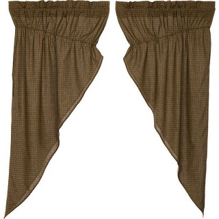 VHC Brands Woodland Brown Rustic Curtains Dawson Star Rod Pocket Cotton