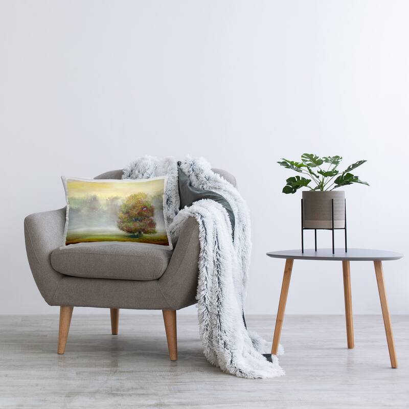 Stupell Dry Brush Tree in Nature Decorative Printed Throw Pillow Design by Ashley Davis