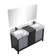 preview thumbnail 47 of 157, Lexora Zilara Bathroom Vanity Complete Set in Black and Grey with Faucet