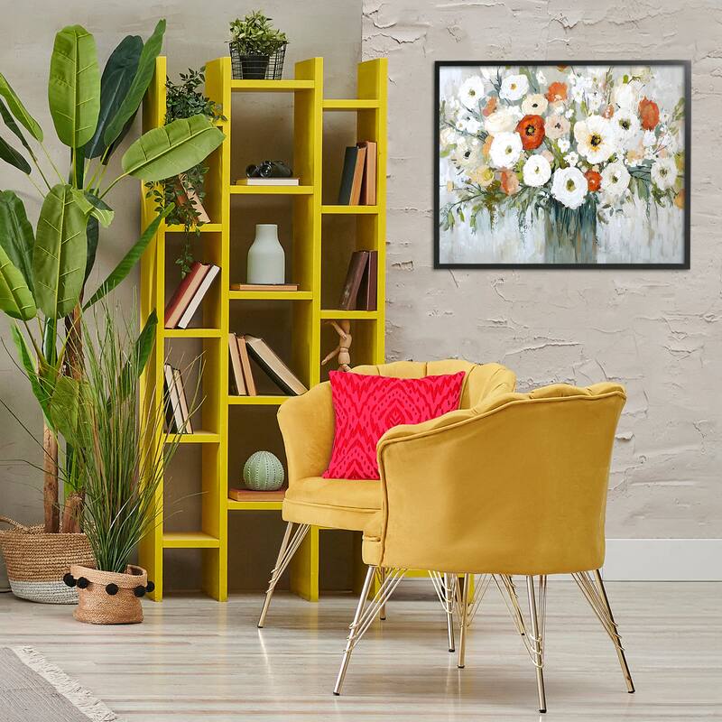 Stupell Ivory & Ruby Bouquet Framed Giclee Art Design By Franklyn Gregory
