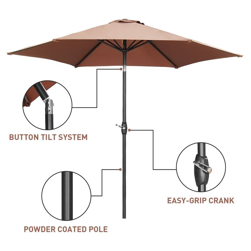 Ainfox 9ft Outdoor Patio Umbrella Without Base for Garden, Patio, Swimming Pool