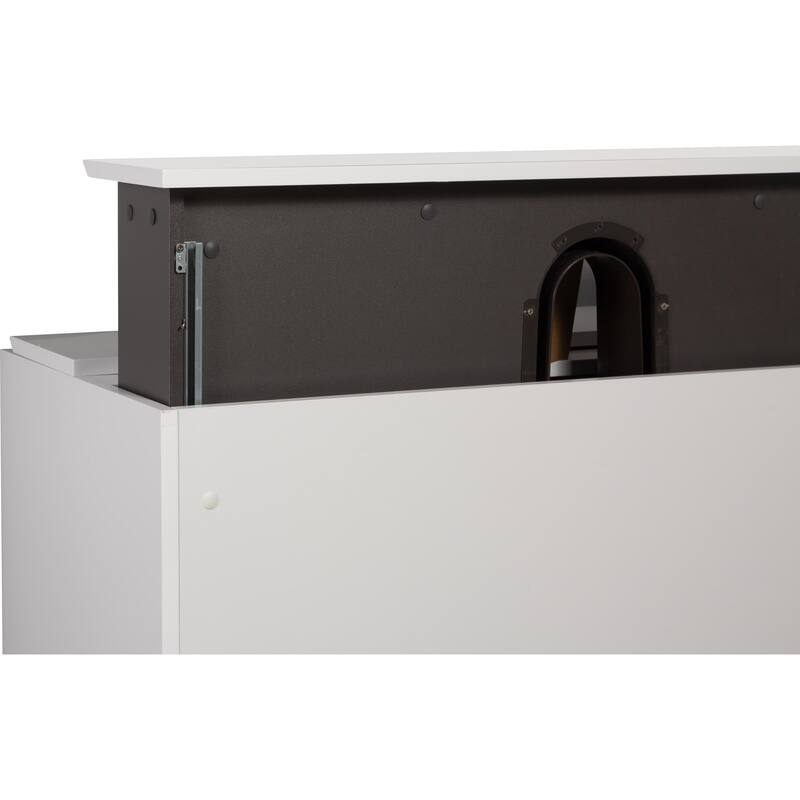 35.5-Inch Floating Bathroom Vanity with Glossy Resin Sink, Ash Grey Color, Wall-Mounted Design, 2 Drawers