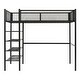 preview thumbnail 13 of 28, Metal Loft Bed with 4-Tier Shelves and Storage