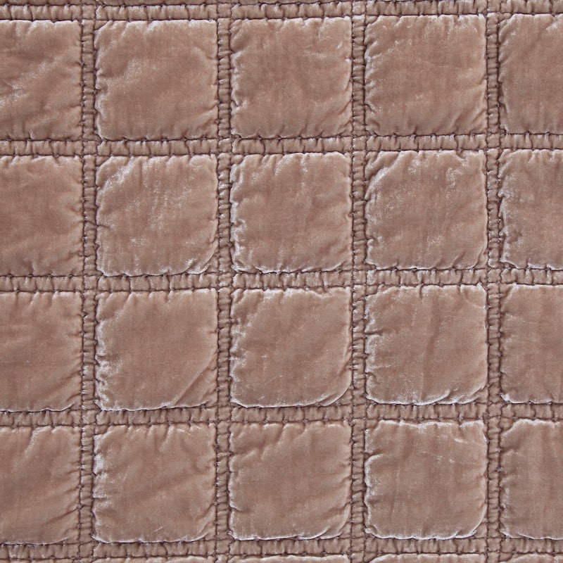 HiEnd Accents Stella Faux Silk Velvet Romantic Western Double Box Stitch Throw Blanket, 50"x60"