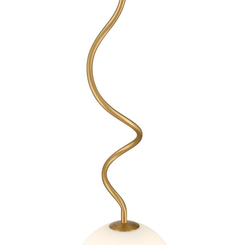 Acroma Globe Pendant with White Jade Glass
