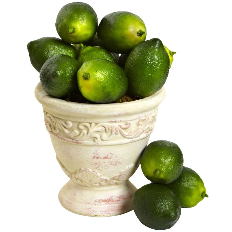 Club Pack of 12 Artificial Green Limes 3"