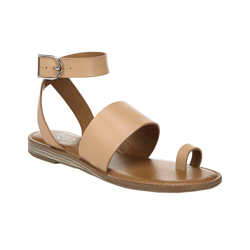 franco sarto one band flat leather sandals