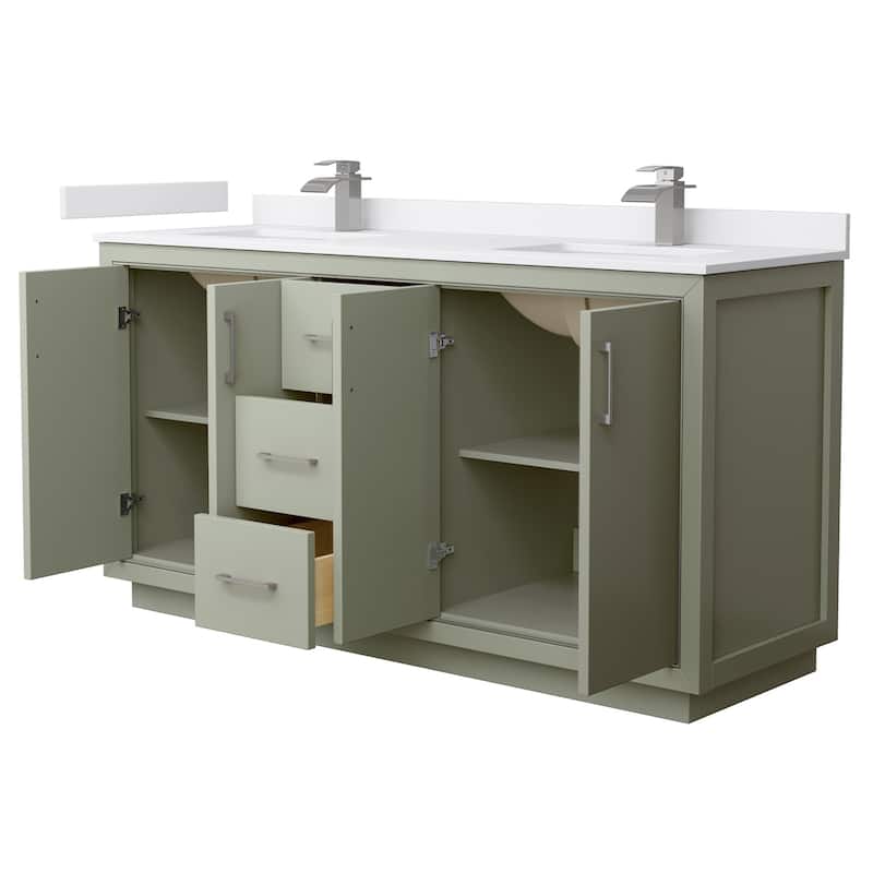 Wyndham Collection WCF1111-66D-VCA-MXX Icon 66" Free Standing Double