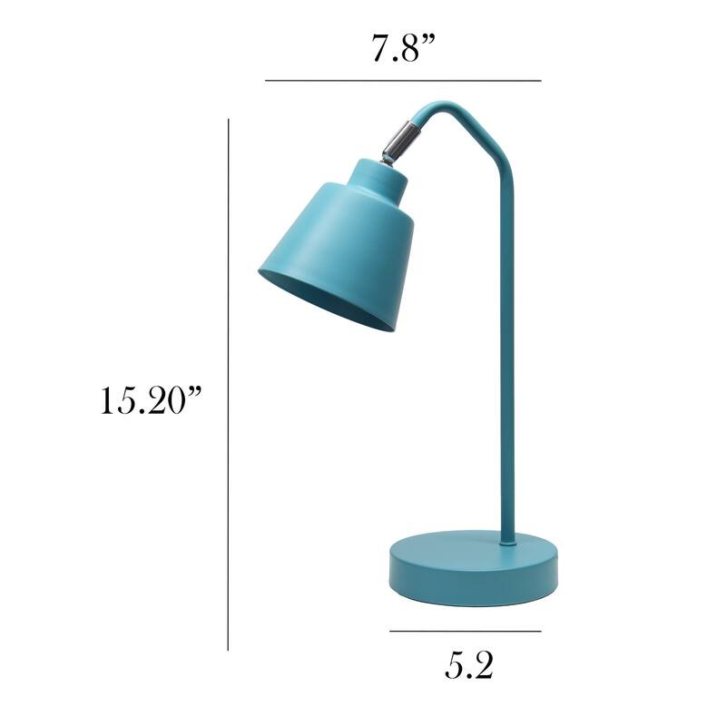 Angled Arm Desk Lamp with Adjustable Cone Shade - 16" - Blue