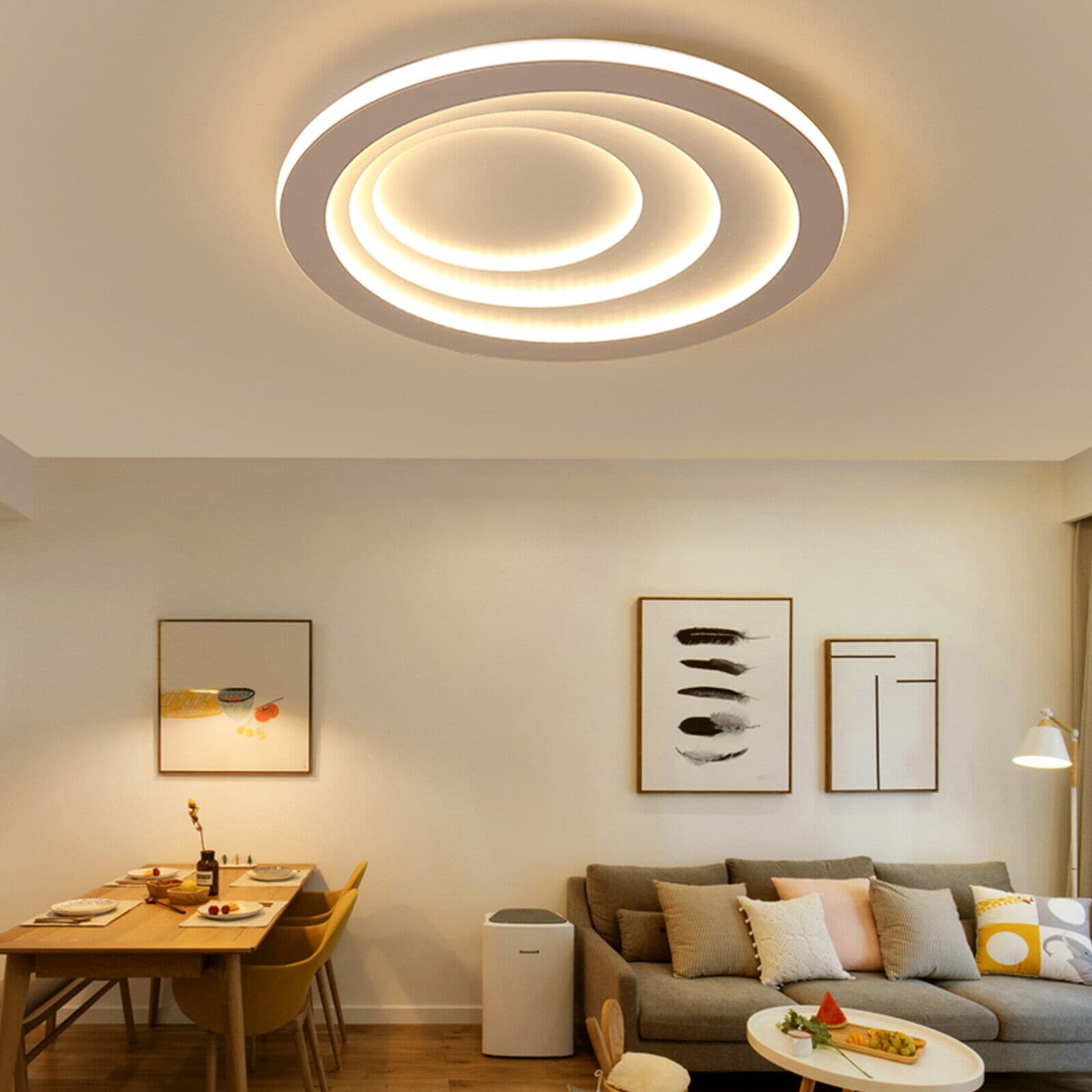 Modern Round Dimmable to Ceiling Lamp for Childrenundefineds Bedroom - 19.7" Sale - - 36019730