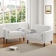 preview thumbnail 50 of 68, 2 Set Modern Wide Armchair Corduroy Accent Chairs