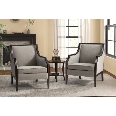 HULALA HOME Wooden Wingback Armchair Set Of 2 with Solid Wood Legs